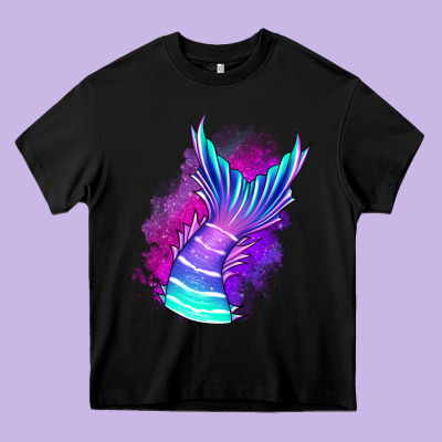 Mermaid Heavy Core Tee Designed By Jasminsmagicworld