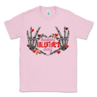 Bubblegum Pink Happy Valentine's Day skeleton hands Classic Tee - FaDigitalArtStudio