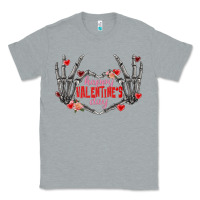 Heather Grey Happy Valentine's Day skeleton hands Classic Tee - FaDigitalArtStudio