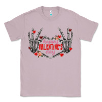Lilac Happy Valentine's Day skeleton hands Classic Tee - FaDigitalArtStudio