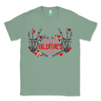 Sage Happy Valentine's Day skeleton hands Classic Tee - FaDigitalArtStudio