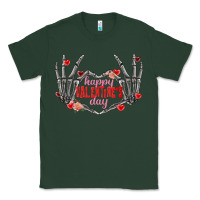 Sports Green Happy Valentine's Day skeleton hands Classic Tee - FaDigitalArtStudio
