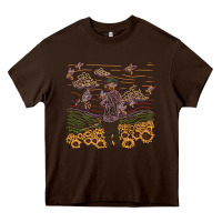 Chocolate Brown tyler the creator flower boy Heavy Core Tee - linhVisuals