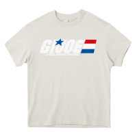 Cream distressed army green gi joe Heavy Core Tee - linhVisuals