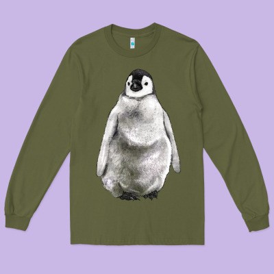 Baby Penguin Long Sleeve Tee Designed By Lillyallendesigns