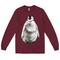 Burgundy baby penguin Long Sleeve Tee - LillyAllenDesigns