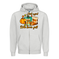 Dove Grey just a girl who loves fall Zipper Hoodie - Jasminsmagicworld
