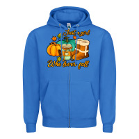 True Royal just a girl who loves fall Zipper Hoodie - Jasminsmagicworld