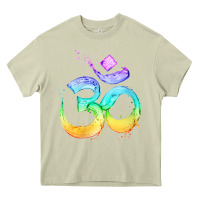 Mossy womens om symbol   psy trance goa yoga meditation buddhism buddhist v Heavy Core Tee - linhVisuals