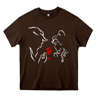 Chocolate Brown beauty the beast love Heavy Core Tee - linhVisuals