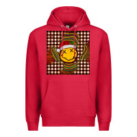 Cardinal Christmas smiley face Premium Hoodie - BarkalooDesign