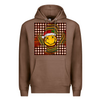 Chestnut Christmas smiley face Premium Hoodie - BarkalooDesign