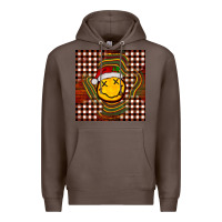 Coffee Christmas smiley face Premium Hoodie - BarkalooDesign