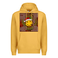 Mustard Christmas smiley face Premium Hoodie - BarkalooDesign