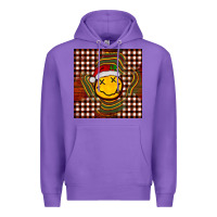 Purple Christmas smiley face Premium Hoodie - BarkalooDesign