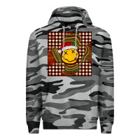 Slate Camo Christmas smiley face Premium Hoodie - BarkalooDesign
