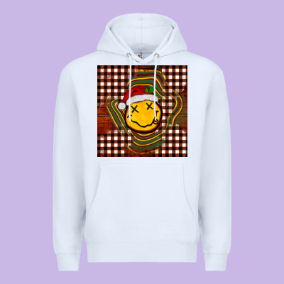 Christmas Smiley Face Premium Hoodie Designed By Barkaloodesign