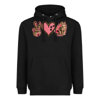 Black Peace Love Cats Heavyweight Hoodie - Jasminsmagicworld