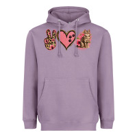 Lavender Peace Love Cats Heavyweight Hoodie - Jasminsmagicworld