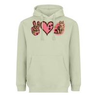 Matcha Peace Love Cats Heavyweight Hoodie - Jasminsmagicworld