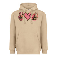 Mushroom Peace Love Cats Heavyweight Hoodie - Jasminsmagicworld