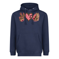 Navy Peace Love Cats Heavyweight Hoodie - Jasminsmagicworld