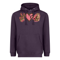 Plum Peace Love Cats Heavyweight Hoodie - Jasminsmagicworld