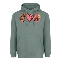 Sage Peace Love Cats Heavyweight Hoodie - Jasminsmagicworld