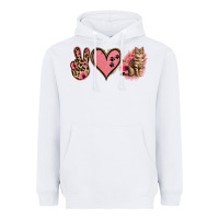 White Peace Love Cats Heavyweight Hoodie - Jasminsmagicworld