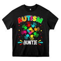 Autistic Auntie Puzzle Support Family Autism Awareness Sweatshirt Heavy Core Tee | Teevron
