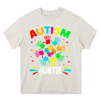 Cream autistic auntie puzzle support family autism awareness sweatshirt Heavy Core Tee - linhVisuals