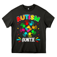 Asphalt autistic auntie puzzle support family autism awareness sweatshirt Heavy Core Tee - linhVisuals