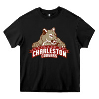 Black charleston cougars Heavy Core Tee - linhVisuals