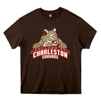Chocolate Brown charleston cougars Heavy Core Tee - linhVisuals
