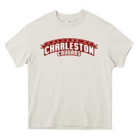 Cream charleston cougars Heavy Core Tee - linhVisuals