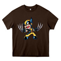 Chocolate Brown wolverine Heavy Core Tee - linhVisuals