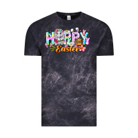 Cloud Black Happy Easter Vintage Tee - CowhideDigitalArt