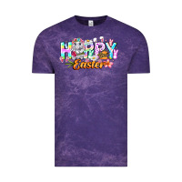 Cloud Purple Happy Easter Vintage Tee - CowhideDigitalArt