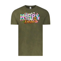 Vintage Olive Happy Easter Vintage Tee - CowhideDigitalArt