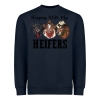 Navy hanging with my heifers Heavyweight Sweatshirt - RanaPortraitStore
