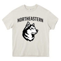 Cream northeastern huskies Heavy Core Tee - linhVisuals