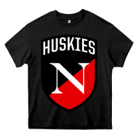 Black northeastern huskies Heavy Core Tee - linhVisuals