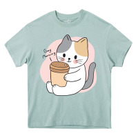 Arona Cat Drinking Coffee Kitten Kawaii Japanese Kitty Heavy Core Tee - linhVisuals