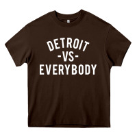 Chocolate Brown det roit vs everybody Heavy Core Tee - linhVisuals