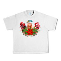 Lunar Rock Chickens Christmas Urban Heavy Tee - CowhideDigitalArt