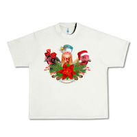 Pistachio Chickens Christmas Urban Heavy Tee - CowhideDigitalArt