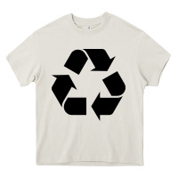 Cream Recycle Heavy Core Tee - linhVisuals