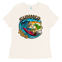 Bone Summer Vibes Ladies Tee - CowhideDigitalArt