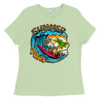 Matcha Summer Vibes Ladies Tee - CowhideDigitalArt