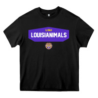 Black LSU Louisianimals Heavy Core Tee - linhVisuals